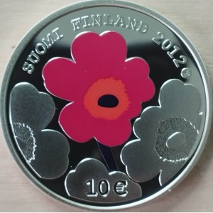 Аверс монеты Финляндия, 10 евро, 2012, 100 лет со дня рождения Арми Ратиа