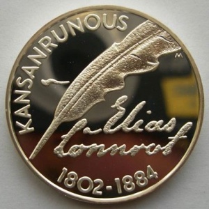 Аверс монеты Финляндия, 10 евро, 2002, 200 лет со дня рождения Элиаса Лённрота