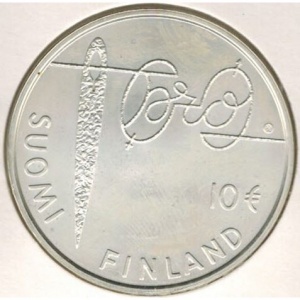 Аверс монеты Финляндия, 10 евро, 2010, Минна Кант