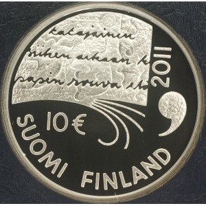 Аверс монеты Финляндия, 10 евро, 2011, 150 лет со дня рождения Юхани Ахо