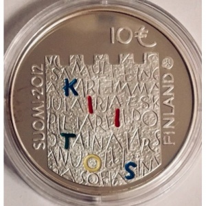Аверс монеты Финляндия, 10 евро, 2012, 125 лет со дня рождения Арво Юльппё