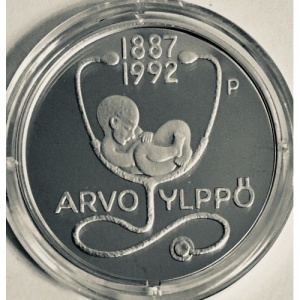Реверс монеты Финляндия, 10 евро, 2012, 125 лет со дня рождения Арво Юльппё