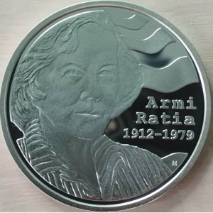 Реверс монеты Финляндия, 10 евро, 2012, 100 лет со дня рождения Арми Ратиа