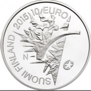 Аверс монеты Финляндия, 10 евро, 2015, 70 лет миру в Европе