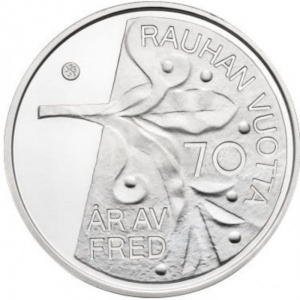 Реверс монеты Финляндия, 10 евро, 2015, 70 лет миру в Европе