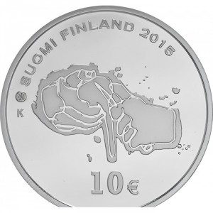 Аверс монеты Финляндия, 10 евро, 2015, 100 лет со дня рождения Тапио Вирккала