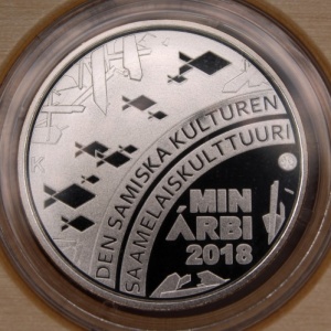 Реверс монеты Финляндия, 10 евро, 2018, Саамская культура