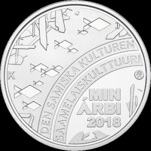 Реверс монеты Финляндия, 20 евро, 2018, Саамская культура