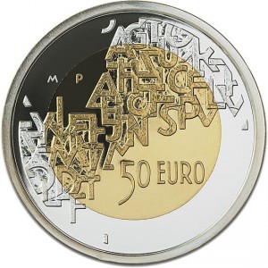 Реверс монеты Финляндия, 50 евро, 2006, Председательство Финляндии в ЕС
