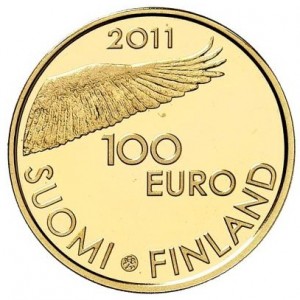 Аверс монеты Финляндия, 100 евро, 2011, 200 лет банку Финляндии