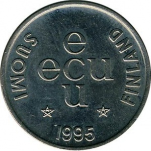 Аверс монеты Финляндия, 1 ЭКЮ, 1995, Монета