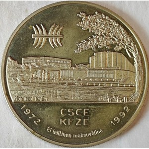 Реверс монеты Финляндия, 5 ЭКЮ, 1992, 20 лет конференции CSCE / KFZE