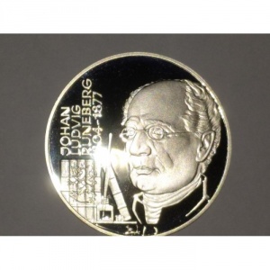 Реверс монеты Финляндия, 20 ЭКЮ, 1995, Йохан Людвиг Рунеберг