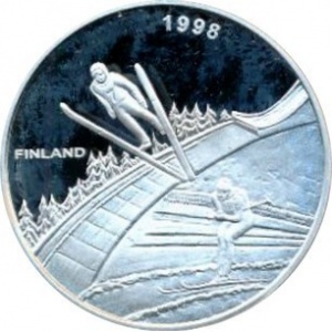 Аверс монеты Финляндия, 20 ЭКЮ, 1998, Северный олень