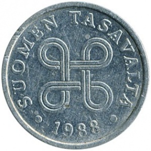 Аверс монеты Финляндия, 5 пенни, 1977-1990