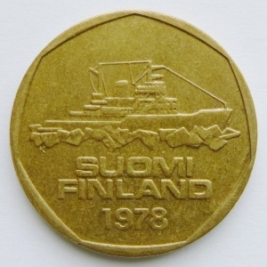Аверс монеты Финляндия, 5 марок, 1972-1978