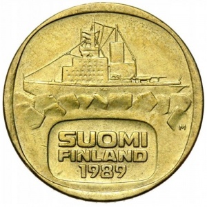 Аверс монеты Финляндия, 5 марок, 1979-1993