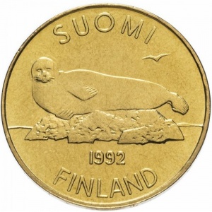 Аверс монеты Финляндия, 5 марок, 1992-2001