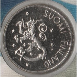 Аверс монеты Финляндия, 1 марка, 2001, Последний выпуск марки перед переходом на евро