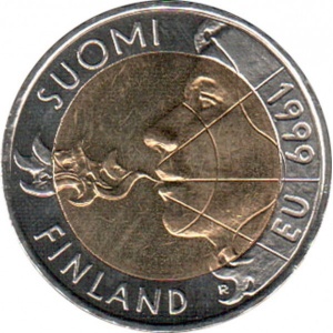 Аверс монеты Финляндия, 10 марок, 1999, Финское председательство в ЕС