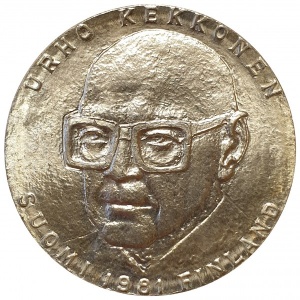 Аверс монеты Финляндия, 50 марок, 1981, 80 лет со дня рождения президента Урхо Кекконен