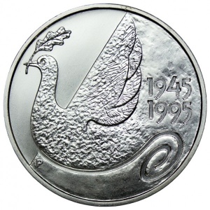 Аверс монеты Финляндия, 100 марок, 1995, 50 лет ООН