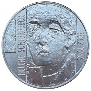 Реверс монеты Финляндия, 100 марок, 1996, 50 лет со дня смерти Хелены Шерфбек