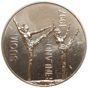 Аверс монеты Финляндия, 100 марок, 1997, 100 лет со дня рождения Пааво Нурми