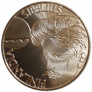 Аверс монеты Финляндия, 100 марок, 1999, Ян Сибелиус