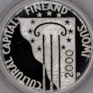 Аверс монеты Финляндия, 100 марок, 2000, 450 лет Хельсинки