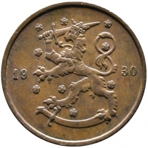 Аверс монеты Финляндия, 10 пенни, 1919-1940