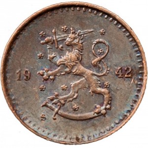 Аверс монеты Финляндия, 25 пенни, 1940-1943
