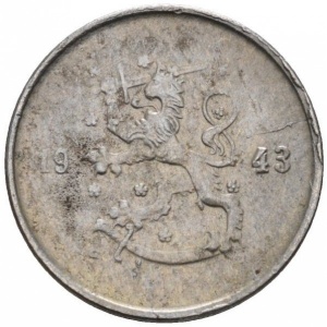 Аверс монеты Финляндия, 25 пенни, 1943-1945
