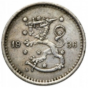 Аверс монеты Финляндия, 50 пенни, 1921-1940