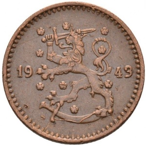 Аверс монеты Финляндия, 1 марка, 1940-1951
