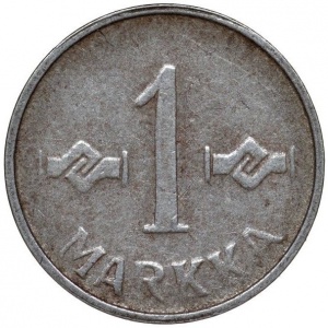 Реверс монеты Финляндия, 1 марка, 1952-1953