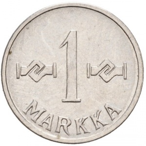 Реверс монеты Финляндия, 1 марка, 1953-1962