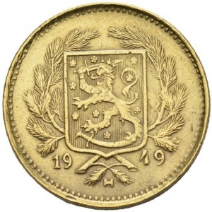 Аверс монеты Финляндия, 5 марок, 1946-1952
