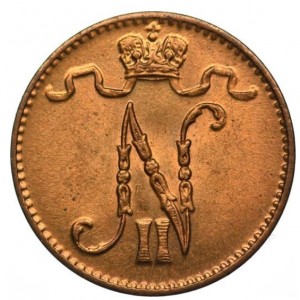 Аверс монеты Финляндия, 1 пенни, 1895-1916
