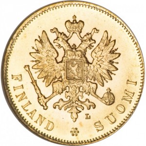 Аверс монеты Финляндия, 10 марок, 1878-1913