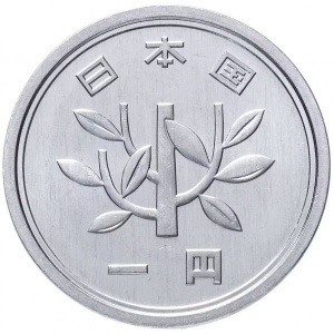 Аверс монеты Япония, 1 йена, 1989-2019
