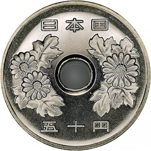 Аверс монеты Япония, 50 йен, 1989-2019