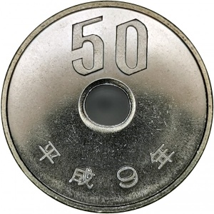 Реверс монеты Япония, 50 йен, 1989-2019