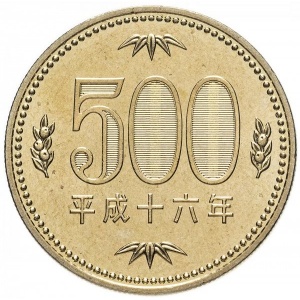Реверс монеты Япония, 500 йен, 2000-2019