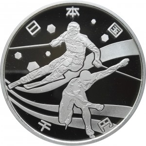 Аверс монеты Япония, 1000 йен, 2003, 5-ые Зимние Азиатские Игры