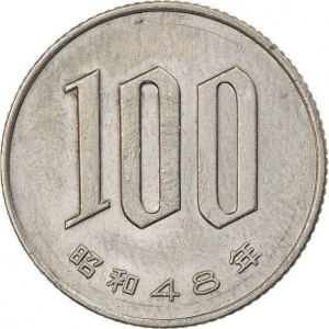 Реверс монеты Япония, 100 йен, 1967-1988