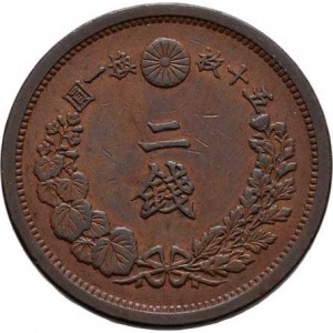 Реверс монеты Япония, 2 сена, 1873-1884