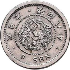 Аверс монеты Япония, 5 сенов, 1873-1877