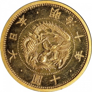 Аверс монеты Япония, 10 йен, 1876-1892