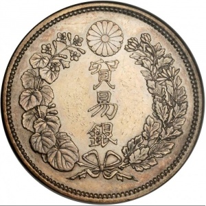 Реверс монеты Япония, 1 доллар, 1875-1877, Торговый доллар